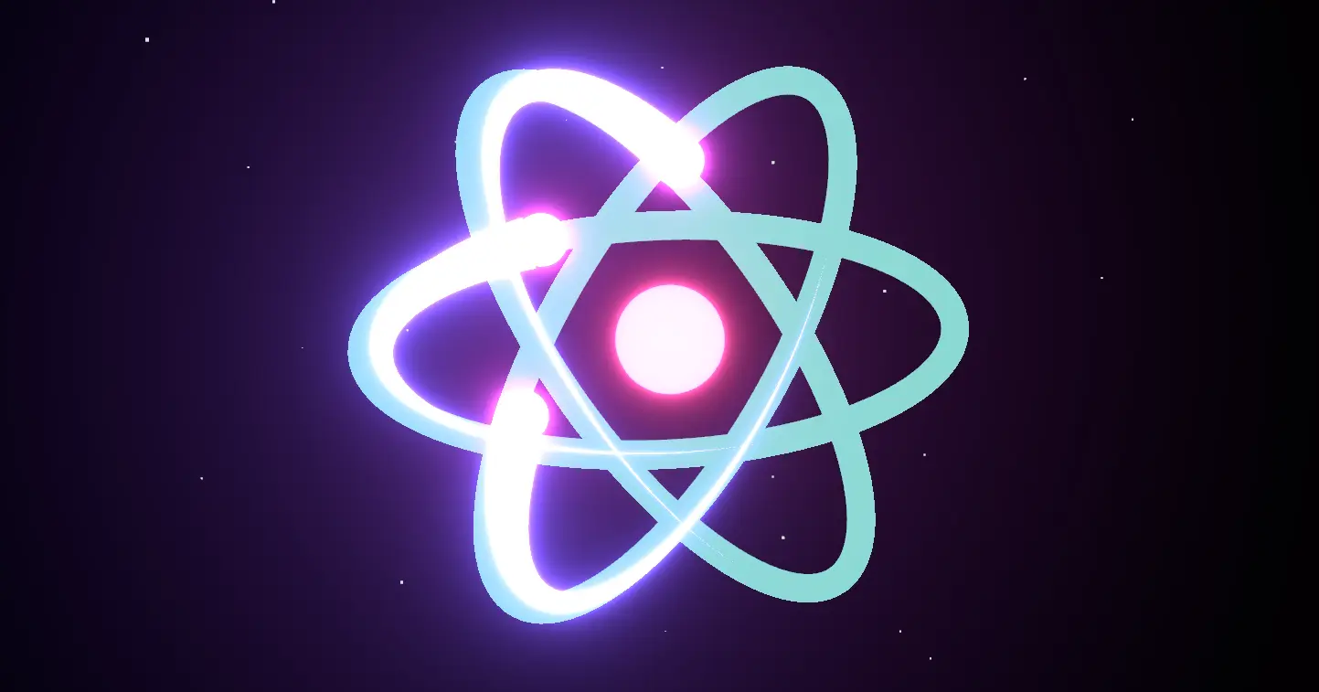 Logotipo de React brillando